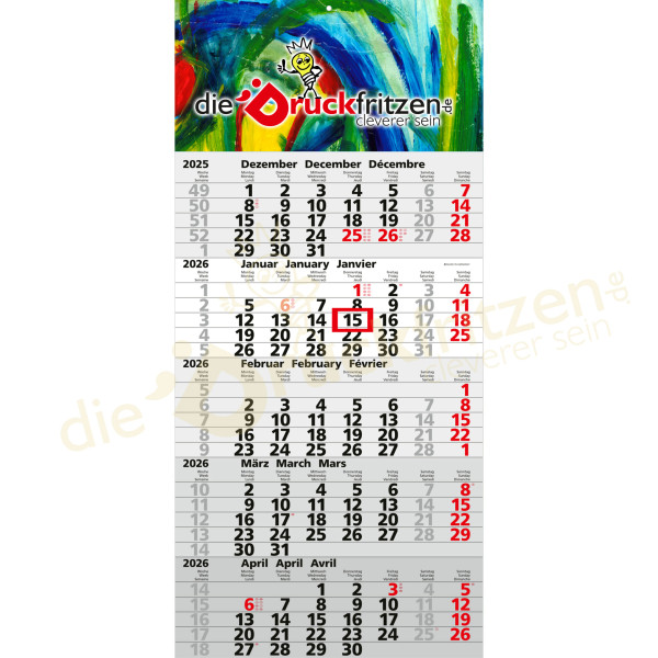 5-Monatskalender QUIFÜNF - individuell bedrucken