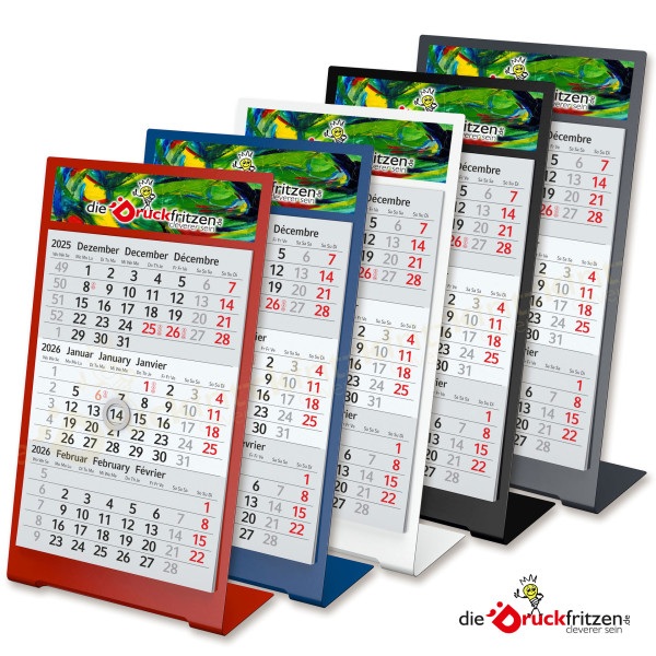 Tisch-Aufstellkalender METALL-COLOR - individuell bedrucken