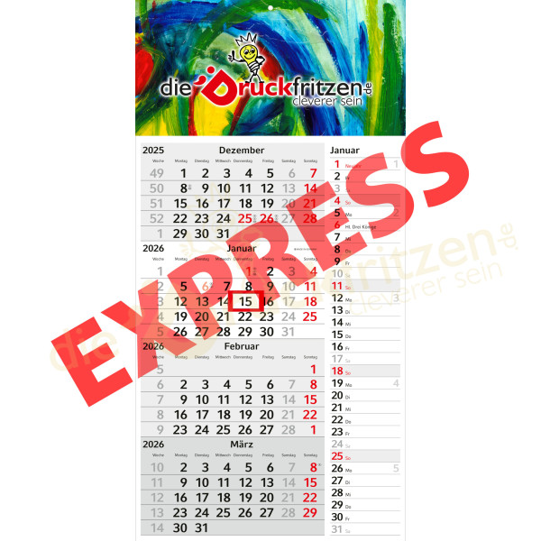 4-Monatskalender KAVIER - individuell bedrucken