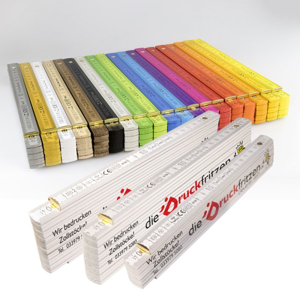 Andruckmuster - Holz-Zollstock - individuell bedruckt