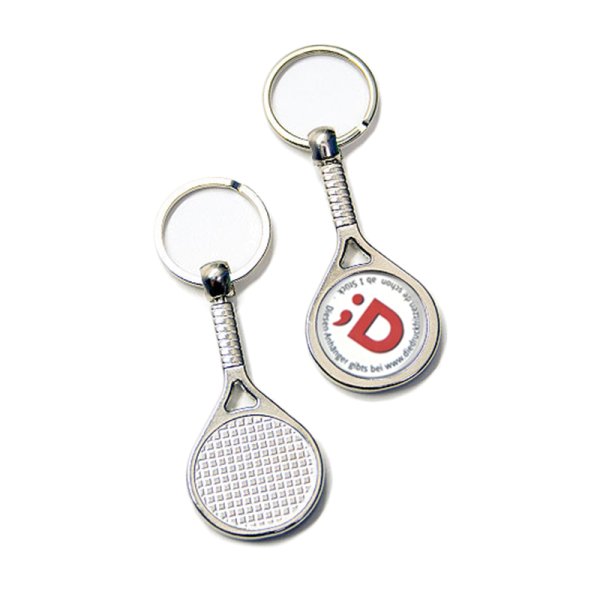 Schlüsselanhänger "Tennis" aus Metall