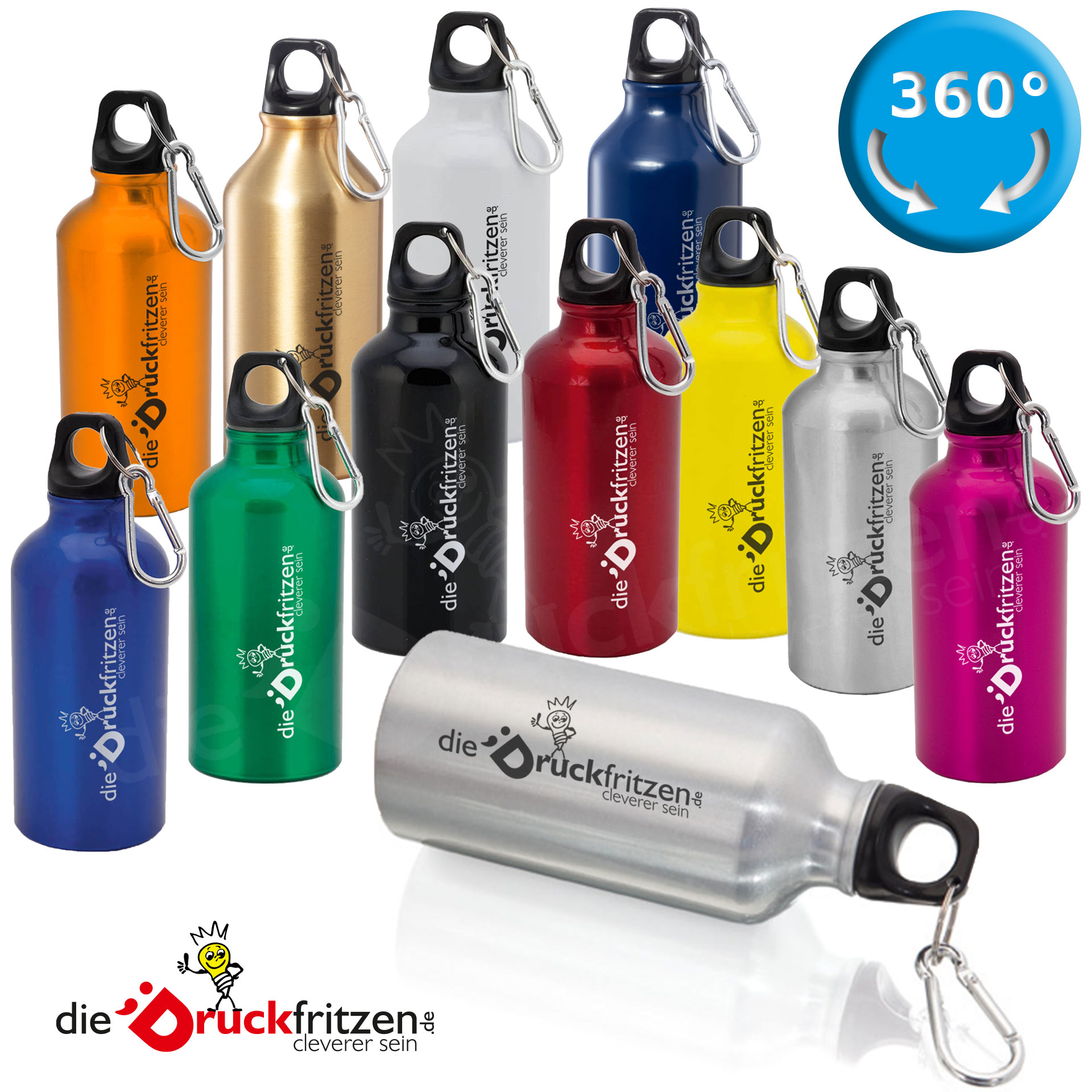 Faltbare Wasserflasche 400 ml in einer Auswahl erfrischender Farben! 