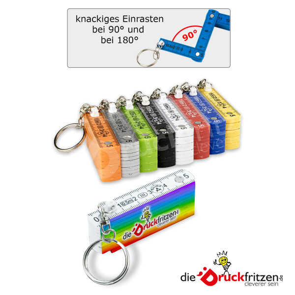 dieDruckfritzen.de Mini-Maßstab-Anhänger Zollstock 0,5 m / 50 cm