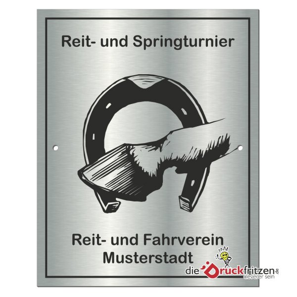 Edelstahl-Plaketten - Rechteck - spitze Ecken - 120 x 150 mm