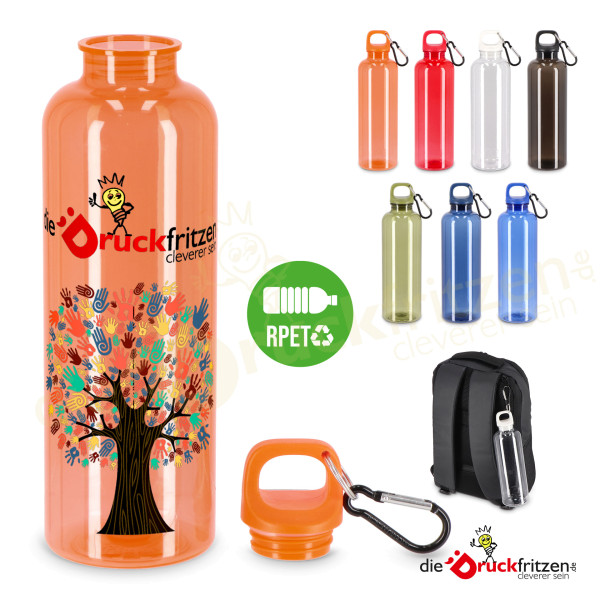 Trinkflasche NOA 750 T aus rPET mit Karabiner - 750 ml - alle Farben