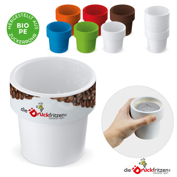 Heiß-aber-Cool Kaffeebecher - 240 ml - individuell bedrucken