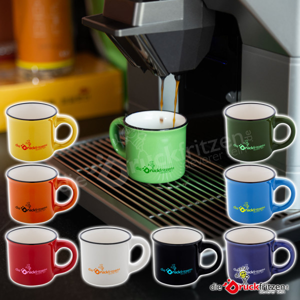 Keramik-Tasse WOODSTOCK MINI - 90 ml - individuell bedrucken