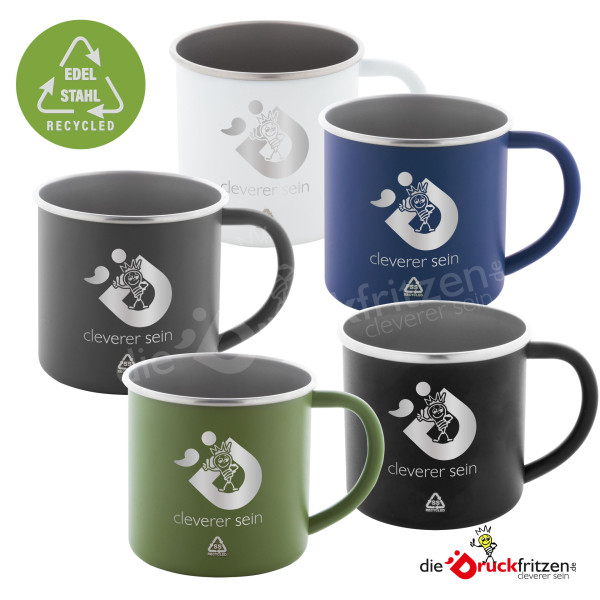 Edelstahltasse HOSSA - recycelter Edelstahl - 300 ml