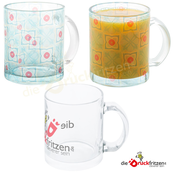 Glas-Tasse THROUSUB - Sublimationsdruck - 300 ml