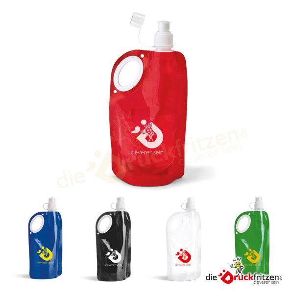 Faltbare Trinkflasche HIKE aus PET,PA und PE - 750 ml - individuell bedruckt