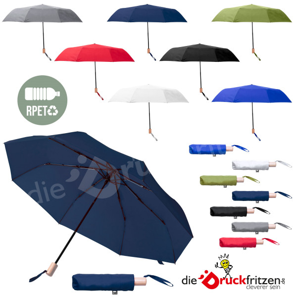 21" Regenschirm BROSIAN - Taschenschirm Ø 97 cm - individuell bedrucken
