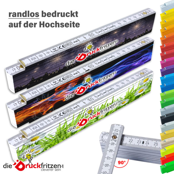 Zollstock BAUMA B400 - 2 m | RANDLOS individuell bedruckt