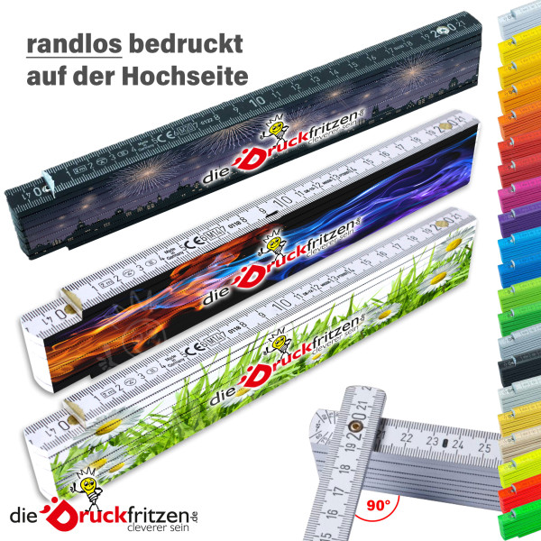 Zollstock BAUMA B400 - 2 m | RANDLOS individuell bedruckt
