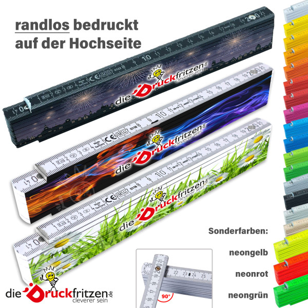 Zollstock BAUMA B400 - 2 m | RANDLOS individuell bedruckt