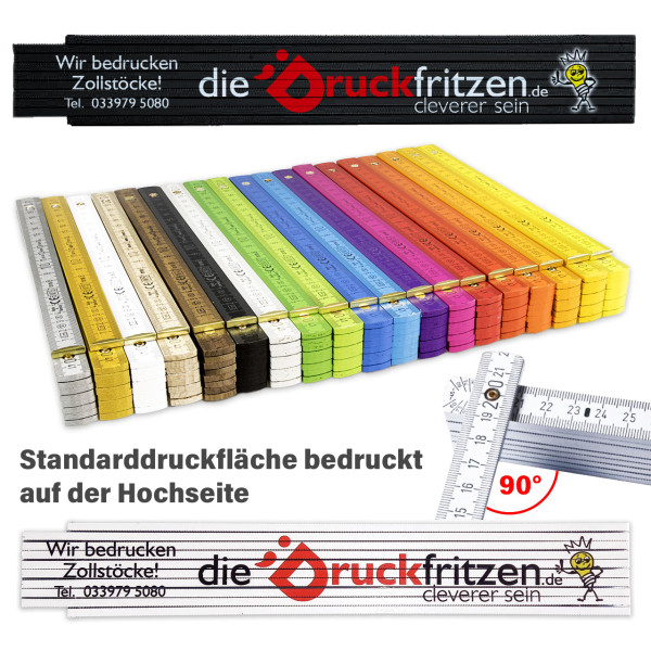 Zollstock BAUMA B400 - 2 m | Standard-Druckfläche - individuell bedruckt
