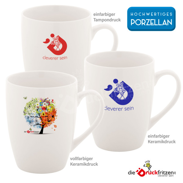 Porzellan-Tasse ARTEMIS - 350 ml - individuell bedruckt