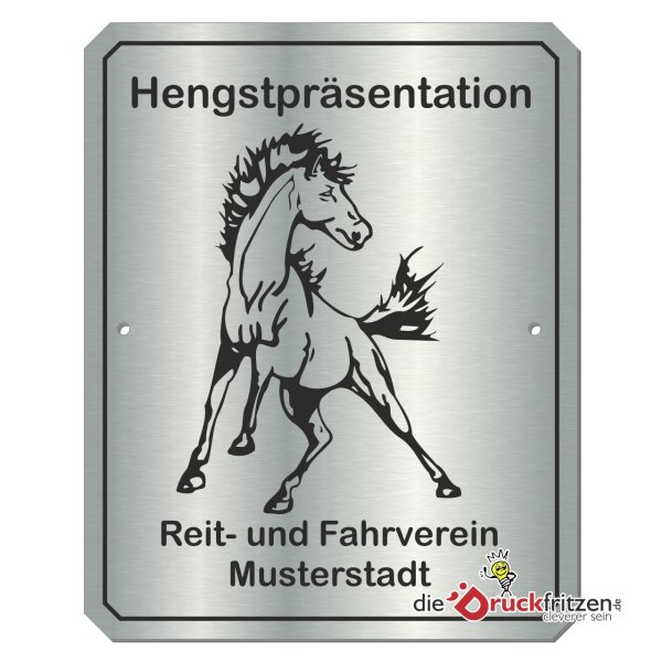 Edelstahl-Plaketten - Rechteck - ohne Ecken - 120 x 150 mm